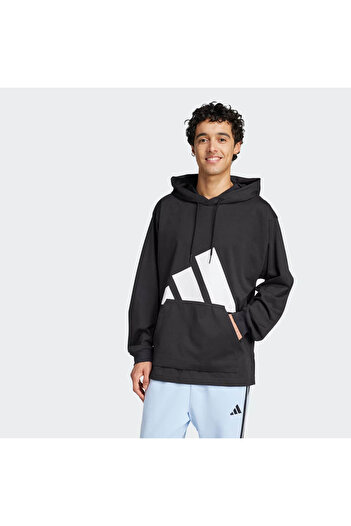 adidas Essentials Big Logo Single Jersey Μαύρο ανδρικό φούτερ In6183