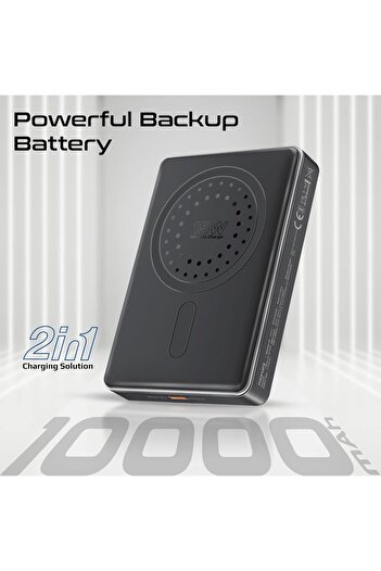 Promate Ultra-Compact 10000mAh Power Bank with Ultra-Fast 15W MagSafe Compatible, Blade 10 Black