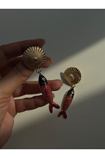 YOUES JEWELRY Steel Fish Gold Women's Earrings