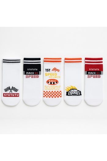 JUST SOCKS 5 лин памук мъжки къси чорапи