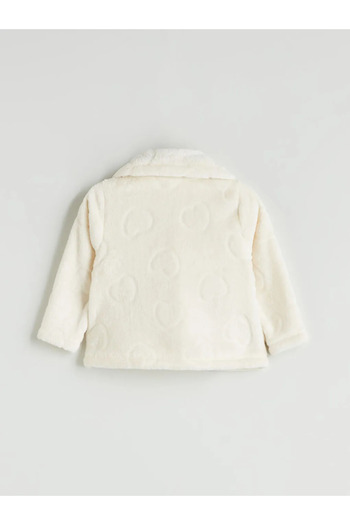 LC Waikiki Lcw Babyecru Baby Collar Baby Girl Plush Coat