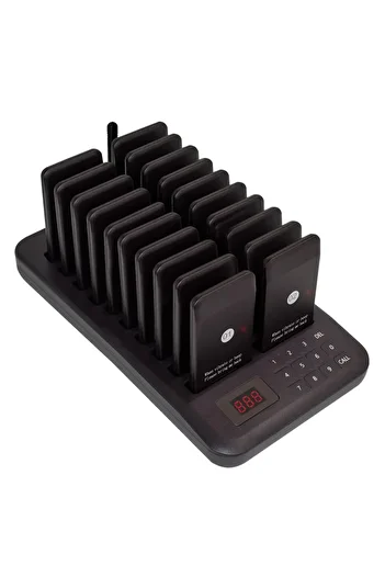 OEM Set 20 pagere fara fir pentru oaspeti in restaurant/fast-food/cafenele, negru