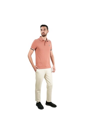 Giordano Men's Performance Polo: Classic Piqué, Tipped Collar, Embroidered Detail