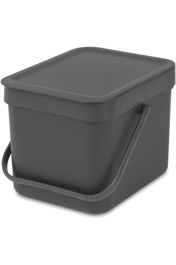 Brabantia Sort & Go Waste Bin, 6 L, Dark Gray