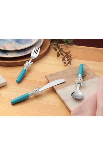Porland - Mini Rabbit Children's Fork Spoon Knife Set 3 Pieces