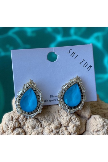 İNN JEWELLERY Steel Earrings Anti-Tarnish Anti-Allergic Diamond Figured (2 Years Importor Warranty)