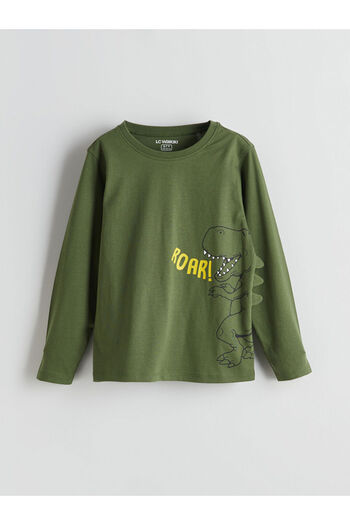 LC Waikiki Crew Neck Dinosaur Printed Boys' Pajamas