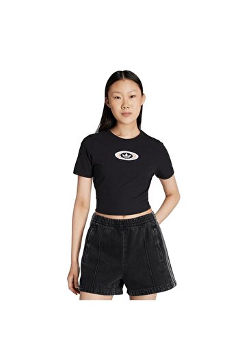 adidas Γυναικείο μαύρο μπλουζάκι CUT OUT RIB TEE KC8804