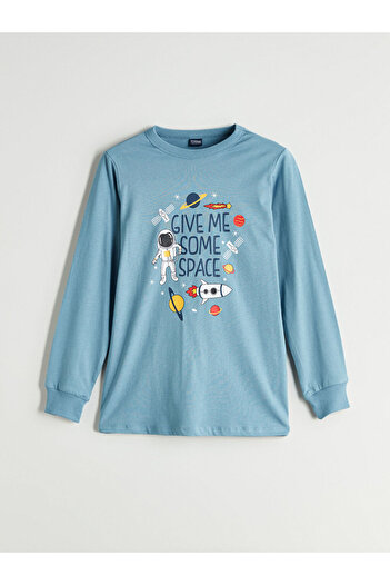 LC Waikiki Crew Neck Printed Boys' Pajamas
