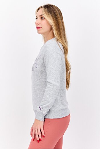 Puma Women Sportswear Fit Long Sleeves Outdoor Sweatshirt, Grey