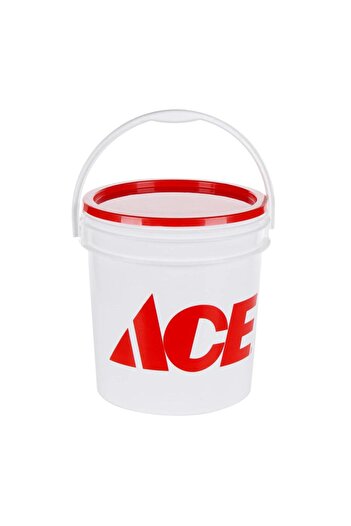 ACE Plastic Bucket (20 L, White/Red)