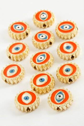 ZERO LAND Msa-Shop Eye Enamel Bracelet and Pendant Attachment 1 Piece-Orange