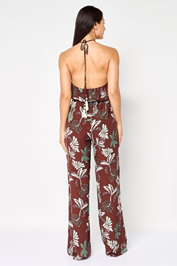 Koton Women Sleeveless Floral Print Jumpsuit, Multicolor