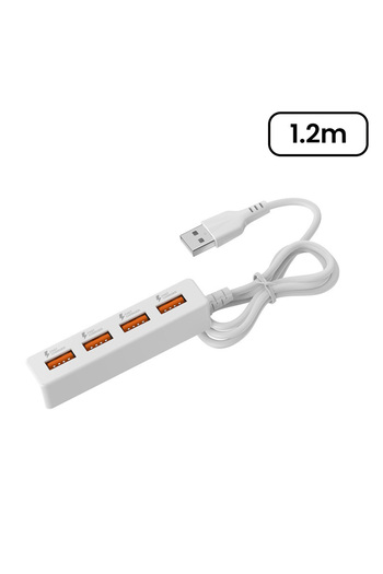 Choice 1.2M USB 2.0 4 Ports Plug Power Strip Charger Extension Cables USB Hub Multi-Port Socket Powered For
