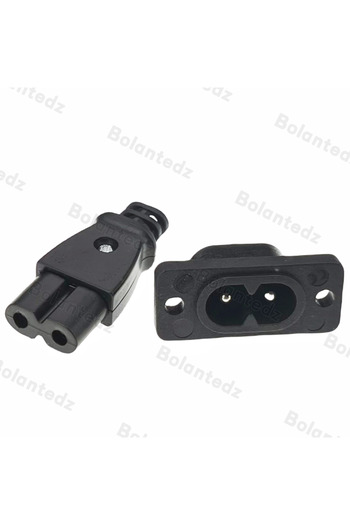 Choice زوج واحد من Bolantedz، قطعة واحدة من مقبس الطاقة C8 ذكر، قابس C7 أنثى، منفذ طاقة، موصل كهربائي مدمج c
