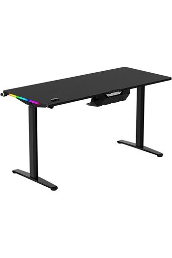 sharpdo Standalone Electric Adjustable Desk, Comfortable L-Shaped Desk with Single Motor, Large Computer Des