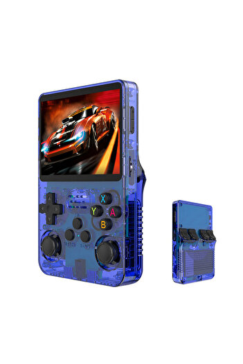 Choice blue-128G R36S new retro game console 3.5-inch Linux open-source system portable handheld game conso