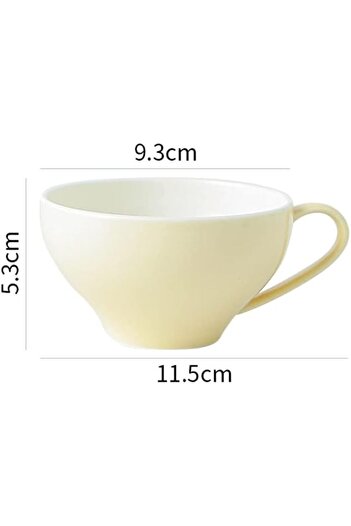 sharpdo 6 Pieces of Ceramic Coffee Cups Bowl-Shaped Beige 180 ml, from Sharbedo, Porcelain