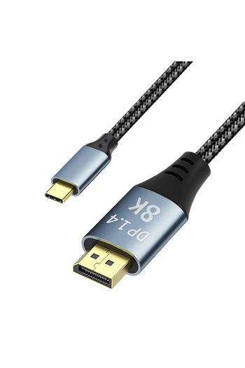 Choice 0.5m black USB C to DP 1.4 Cable 8K@60Hz 4K@240Hz Unidirectional Thunderbolt 4/3 to DisplayPort Comp