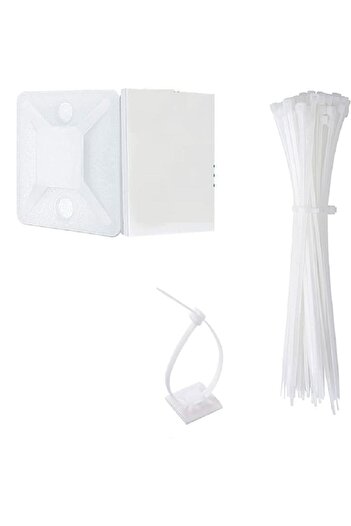 Choice WHITE 160pcs Zip Tie Mounts Self-Adhesive Backing Cable Organizer Management Clips Wall Anchors for