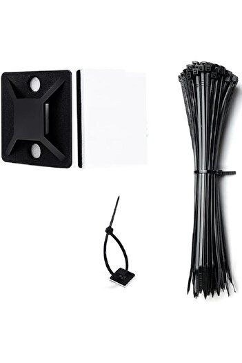 Choice black 160pcs Zip Tie Mounts Self-Adhesive Backing Cable Organizer Management Clips Wall Anchors for
