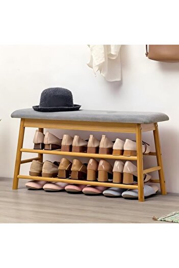 sharpdo Sharbedo Shoe Rack and Entryway Bench 90 x 27 x 44 cm