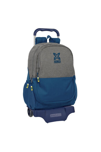 Munich School Rucksack with Wheels Street Blue Grey 32 x 44 x 16 cm
