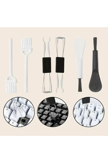 Choice 6 piezas 2-in-1 Mechanical Keyboard Key Cap Remover Universal Key Shaft Remover Replacement Cleaning