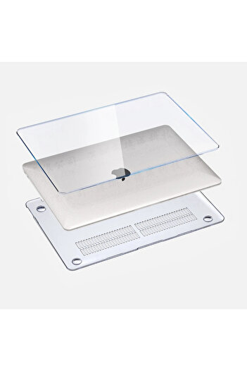 Choice جراب كمبيوتر محمول شفاف كريستالي شفاف لجهاز Pro13 M3 M2 M1 Chip لجهاز MacBook Air 13.6 M4 15 M3 غطاء صلب f