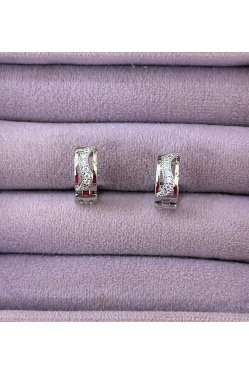 BY YASİN TOPÇU Stone Wave Model Earrings