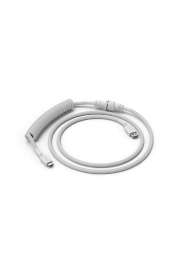 Glorious Cable for mechanical keyboard Coiled Cable USB-A - USB-C, Ghost White