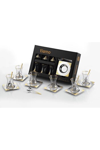Tiamo Hürrem Tea Set Gold 18 Pieces / 6 Persons