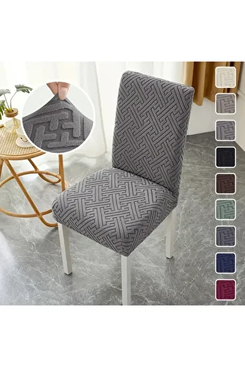 uzhanem Key Pattern Chair Cover Elastic Chair Cover 1Pc