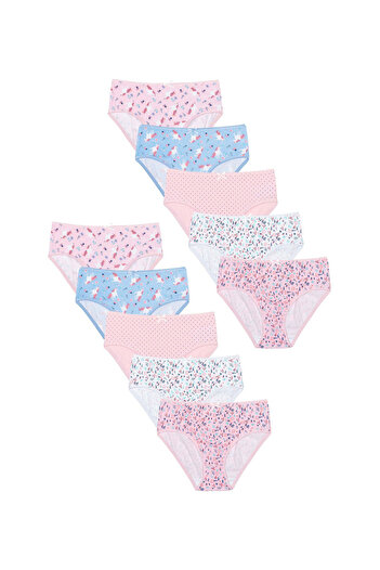 Minoti - Girls Multi Aop 10Pk Knickers -Multicolor