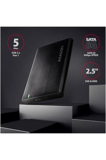 Axagon Rack Extern EE25-A6M Box, USB 3.2 - SATA 6G 2.5" (Black)