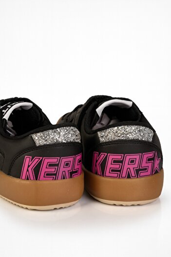 minibonito Sstar Beyaz Gümüş Kız Çocuk Cırtlı Bantlı Sneaker Spor Ayakkabı
