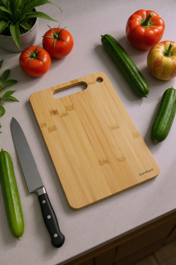 Bambum Stan Double Surface Bamboo and Steel Cutting Board Large