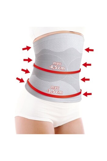 Lanaform Mass & Slim Waist Slimming Belt with Tourmaline, Grey, Size S