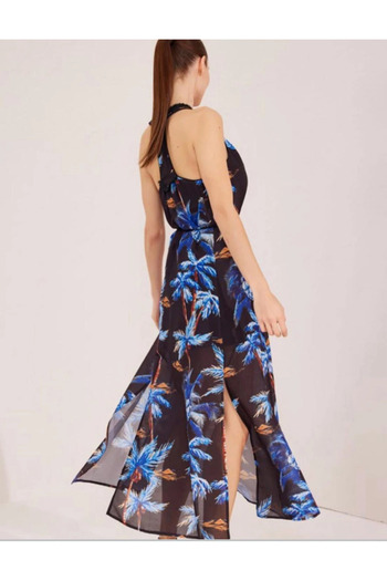 Unique Palm Pattern Long Dress