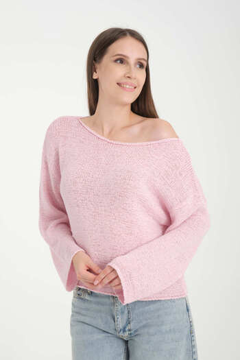 İLKCET MODA Off Shoulder Oversize Women's Sweater