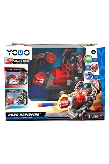 Silverlit Robot de jucarie ROBO RAPIDFIRE, zburator si tinta mobila, 2 in 1, pentru copii, 3 ani+
