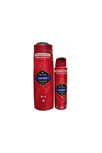 Old Spice Old Spice Shower Gel, Captain, 400 ml + Deodorant for Men, Old Spice, Captain, 150 ml