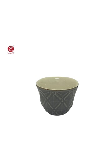 Rose Rose Arabic coffee cup set, 12 pieces, with a distinctive geometric pattern
