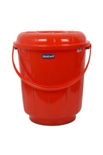 Bisbell Plastic Bucket with Lid 22L Capacity | Heavy-Duty,Storage Container for Home,BB1456