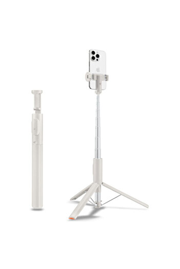 Spigen Selfie stick tripod Bluetooth with remote control S541W, beige
