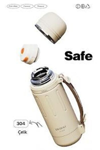 Shotay Durable Steel Thermos Flask 1500ml Cream