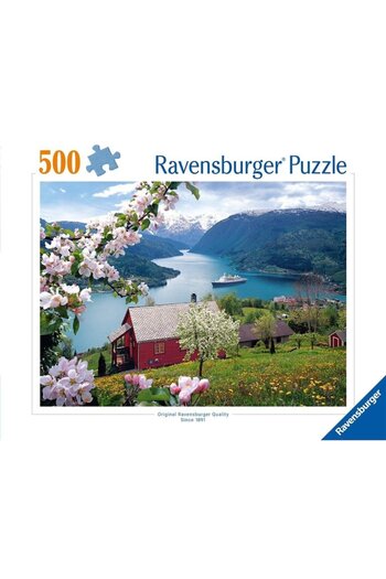 RAVENSBURGER Puzzle 2D set 500 pieces, Ravensburger, Scandinavian landscape, diverse colors
