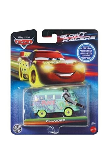 mattel Masinuta Cars Glow Racers, Mattel, 139x170mm, 3 ani +