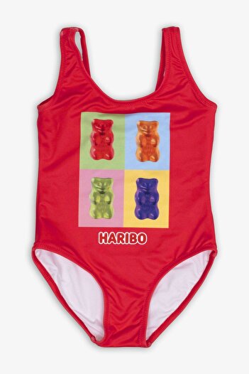Haribo Licensed Girl's Swimsuit for Ages 3-12 - Fuchsia