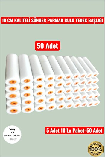 OSKAR FIRÇA 10’cm High Quality Sponge Finger Roller Replacement Head (50 Pcs)